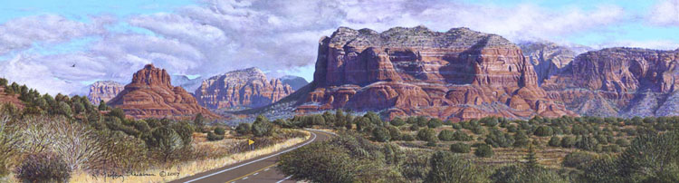 R. Geoffrey Blackburn Road to Sedona oil painting