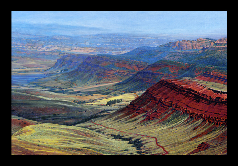 R. Geoffrey Blackburn"Red Canyon, Lander" oil painting