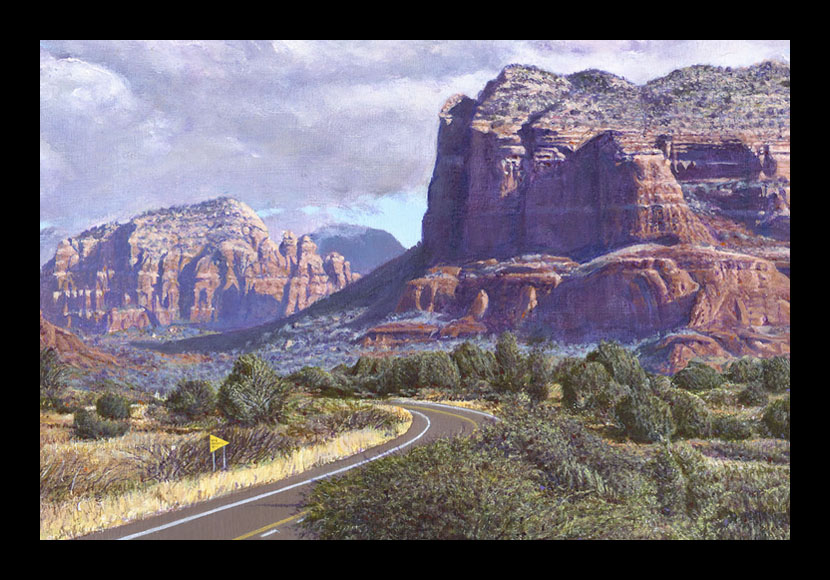 R. Geoffrey Blackburn "Road to Sedona" oil painting