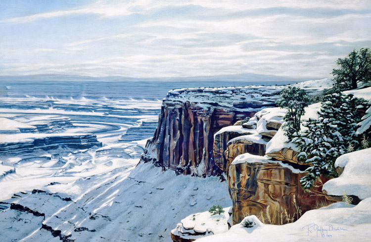 R. Geoffrey Blackburn Dead Horse Winter oil painting