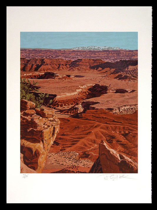 R. Geoffrey Blackburn Desert Canyons serigraph