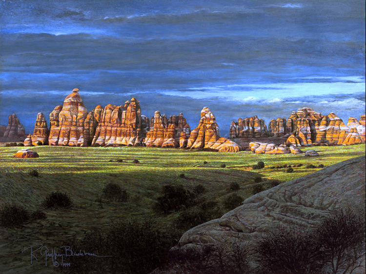 R. Geoffrey Blackburn Desert Spires oil painting