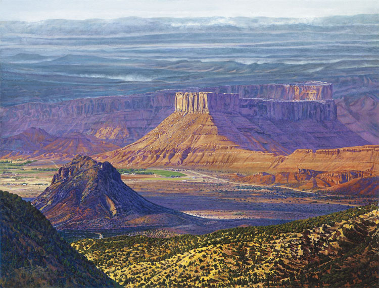 R. Geoffrey Blackburn Round Mountain oil painting