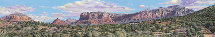 R. Geoffrey Blackburn Sedona Burbs oil painting