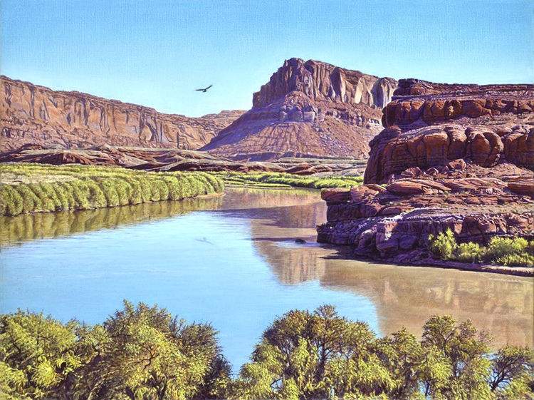 R. Geoffrey Blackburn Soaring the Colorado oil painting