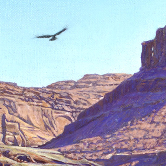 R. Geoffrey Blackburn-Road to Sedona oil painting detail-3