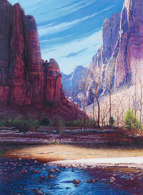 R. Geoffrey Blackburn Spires of Zion oil painting