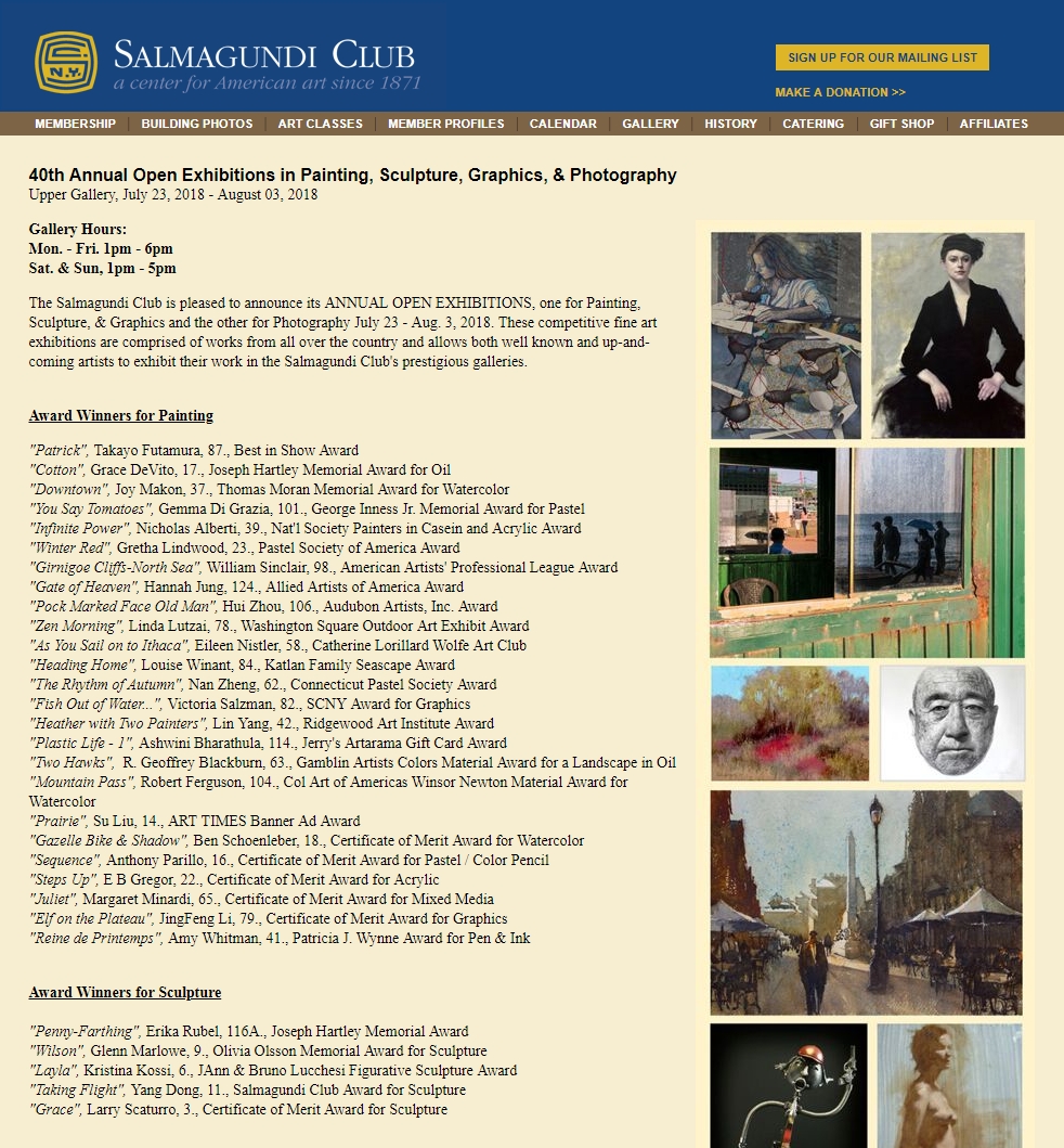 R. Geoffrey Blackburn Salmagundi Club Winners