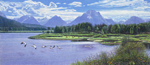 R Geoffrey Blackburn-Tetons oil painting 0