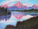 R Geoffrey Blackburn-Tetons oil painting 1