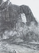 R. Geoffrey Blackburn Zion Park Sketch 2